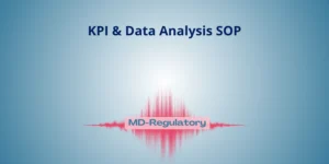 KPI data analysis SOP ISO 13485