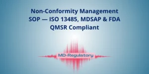 non-conformity management SOP ISO 13485