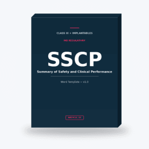 Summary of Safety and Clinical Performance (SSCP) Template - MDR
