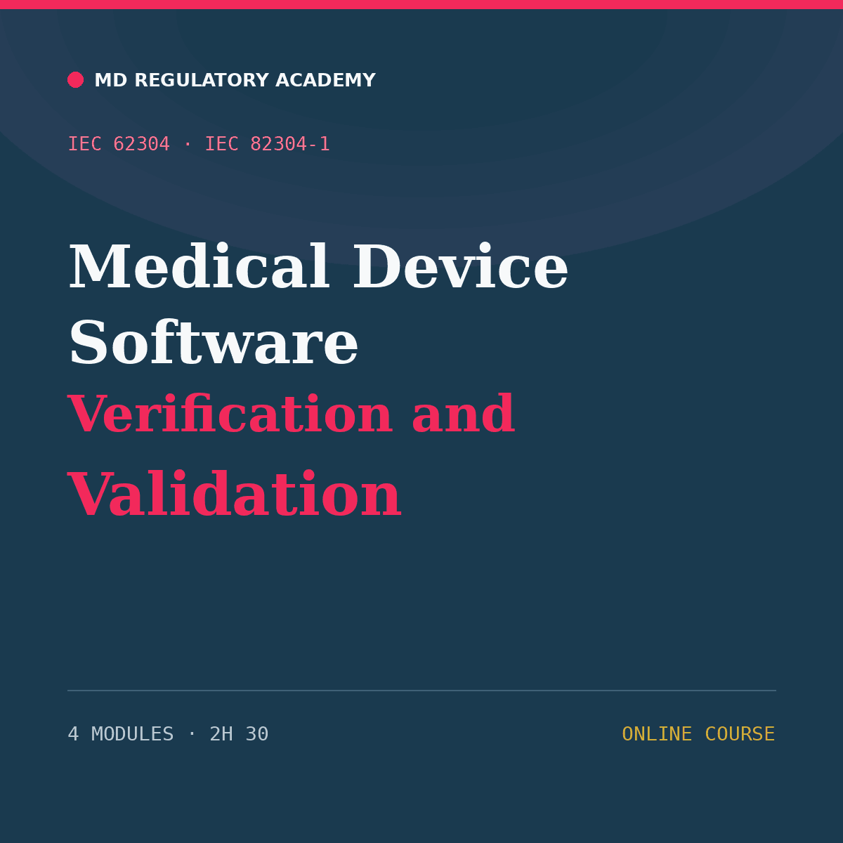 Medical Device Software V&V — Course